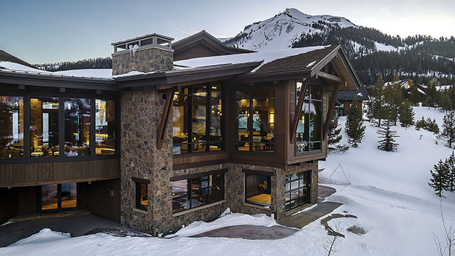 Aerial Beam Work Close Up Custom Home Moonlight Basin