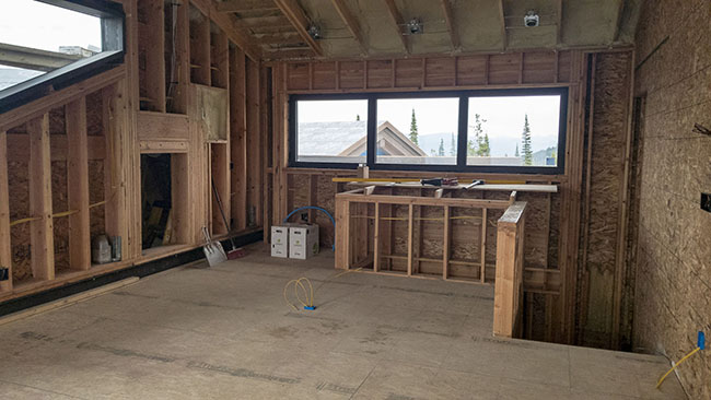 Upstairs Bedroom Framing Custom Home Moonlight Basin